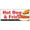 Signmission HOT DOG & FRIES COMBO BANNER SIGN all beef french franks meal deal B-120 Hot Dogs & Fries Combo - alternate 1